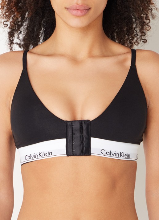 Calvin Klein Modern Cotton prothese bh met logoband - detail 2 zwart
