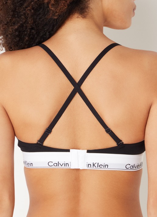 Calvin Klein Modern Cotton prothese bh met logoband - detail 3 zwart