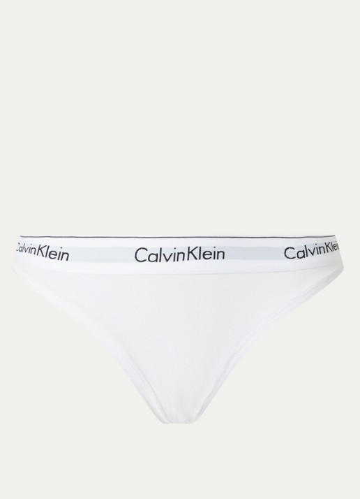 Calvin Klein Modern hipster met logoband - voorkant white / wit