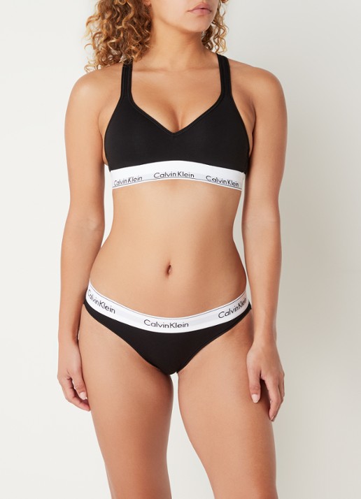 Calvin Klein Modern hipster met logoband - voorkant 3 black / zwart