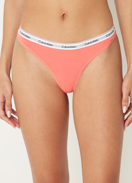 Calvin Klein Modern hipster met logoband - detail 2 calypso coral / roze