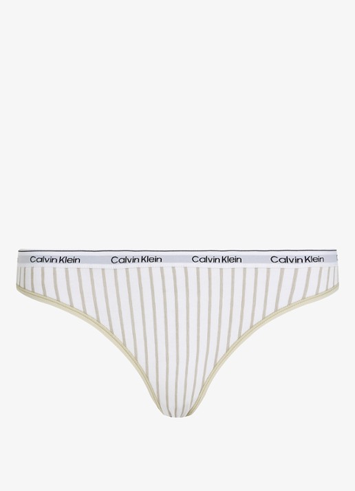 Calvin Klein Modern hipster met logoband - voorkant steady stripe/pelican / wit