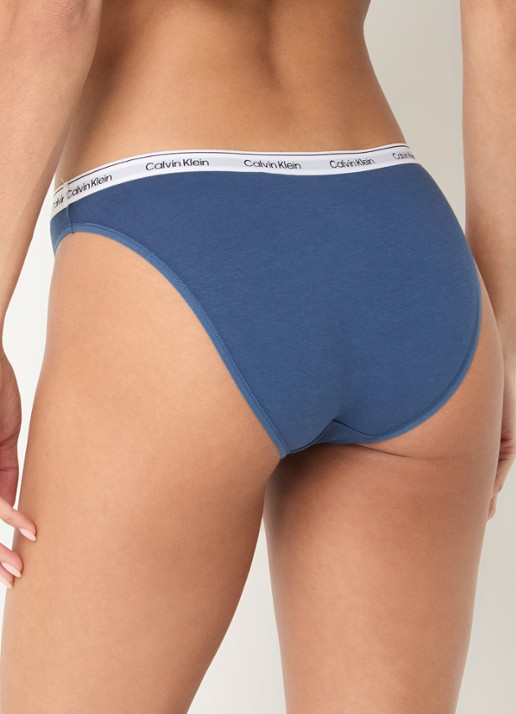 Calvin Klein Modern hipster met logoband - achterkant 2 dark denim-cec / blauw