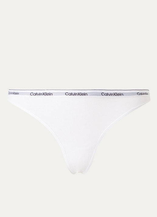 Calvin Klein Modern string met logoband - voorkant 4 white  / wit