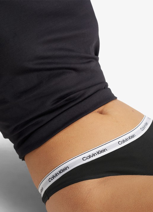 Calvin Klein Modern string met logoband - detail 6 black  / zwart