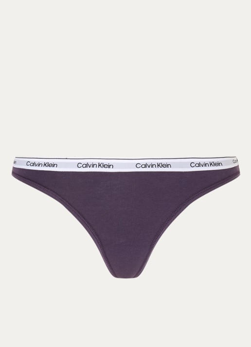 Calvin Klein Modern string met logoband - voorkant nightshade / paars