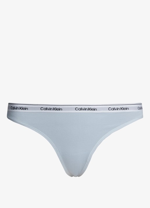 Calvin Klein Modern string met logoband - voorkant 4 plein air / blauw