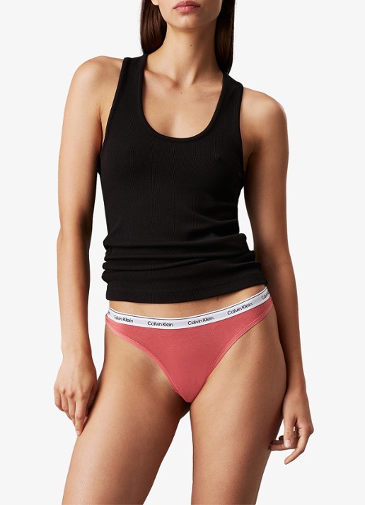 Calvin Klein Modern string met logoband - detail 4 dusty cedar / oranje