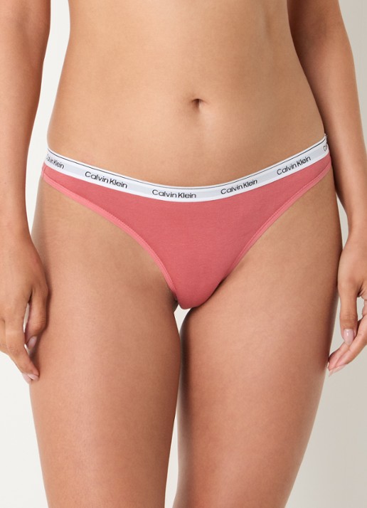 Calvin Klein Modern string met logoband - detail 6 dusty cedar / oranje
