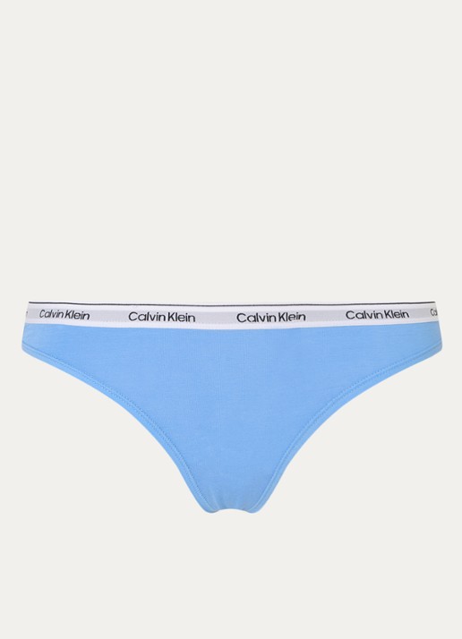 Calvin Klein Modern string met logoband - voorkant blue bay / blauw
