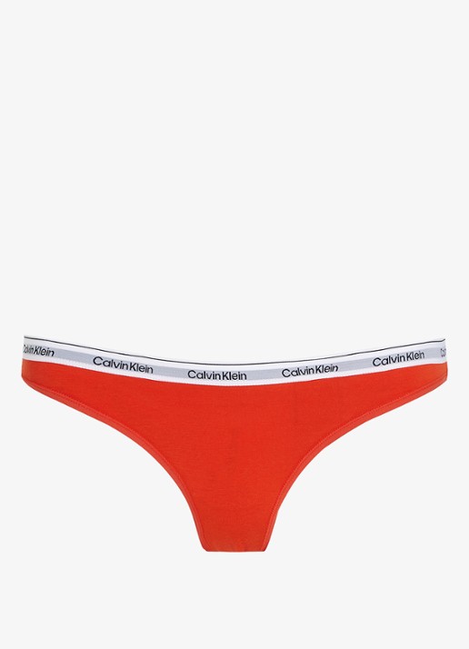 Calvin Klein Modern string met logoband - voorkant molten  / rood