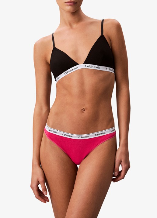 Calvin Klein Modern string met logoband - detail vibrant pink-245 / roze