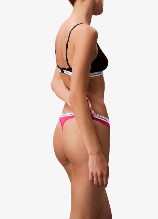 Calvin Klein Modern string met logoband - detail 2 vibrant pink-245 / roze