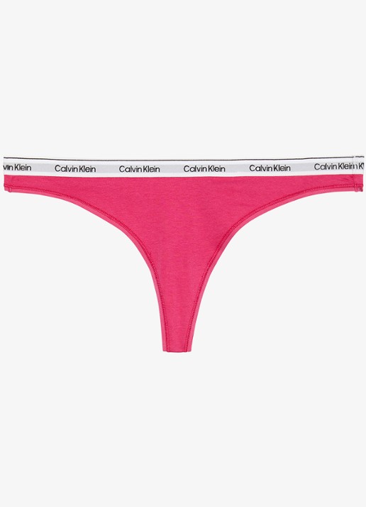Calvin Klein Modern string met logoband - voorkant 4 vibrant pink-245 / roze