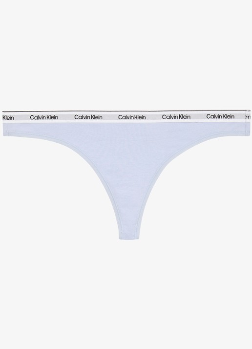 Calvin Klein Modern string met logoband - voorkant 4 casual blue-tkf / licthblauw