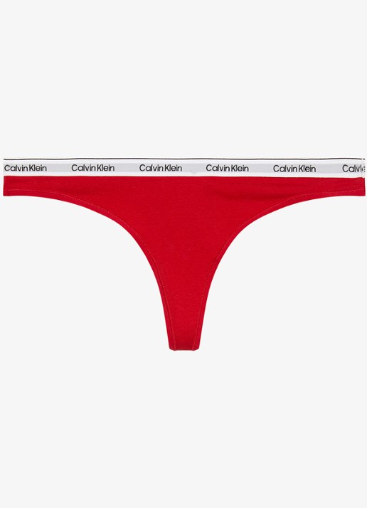 Calvin Klein Modern string met logoband - voorkant adrenaline rush-vmt / rood