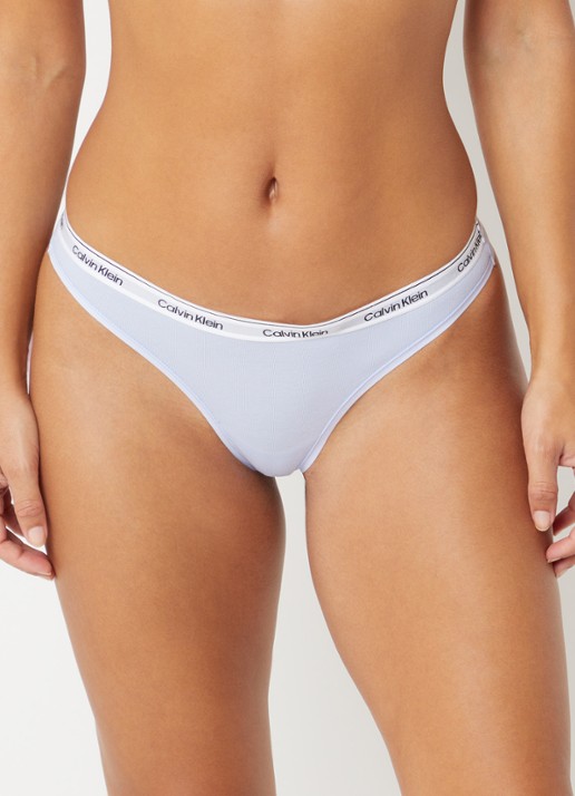 Calvin Klein Modern string met logoband - voorkant 2 amethyst cream / lavendel