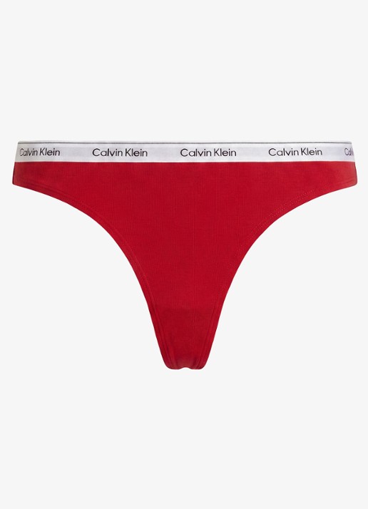 Calvin Klein Modern string met logoband - voorkant 5 goji berry-vtw