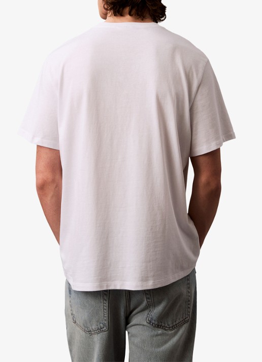 Calvin Klein Mono T-shirt met logo - achterkant wit