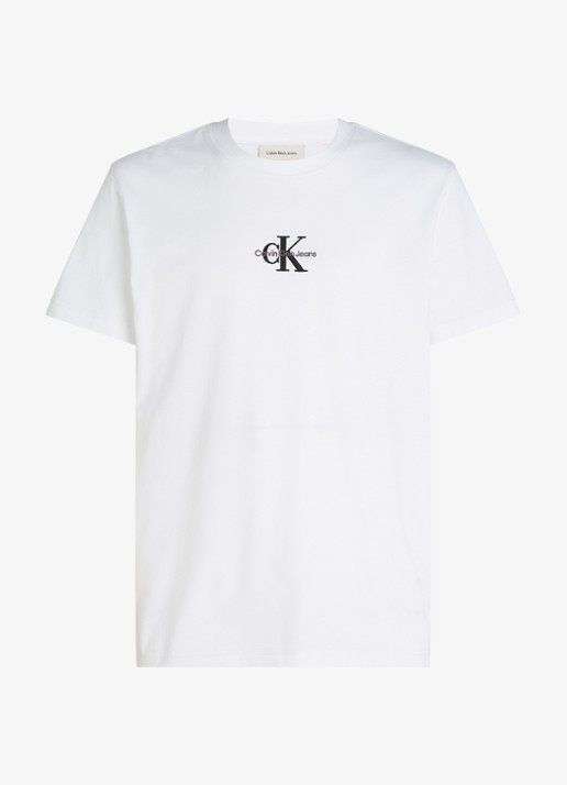 Calvin Klein MONOLOGO COTTON T-SHIRT - voorkant 3 wit