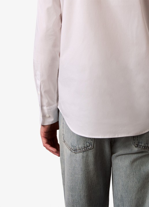 Calvin Klein Overhemd met logoborduring - detail 3 gebroken wit