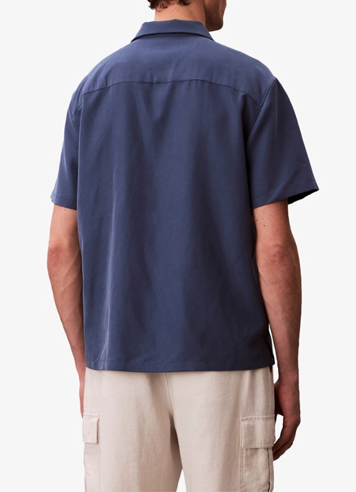Calvin Klein Overhemd met logoborduring - achterkant 3 denim