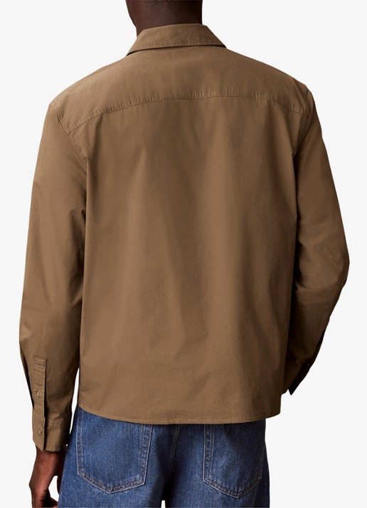 Calvin Klein Overshirt met borstzakken - achterkant bruin