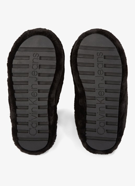 Calvin Klein Pantoffel met logo - detail 4 zwart