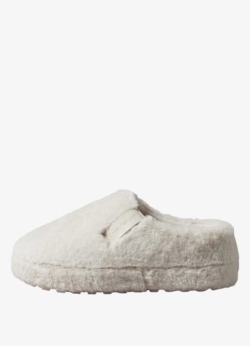 Calvin Klein Pantoffel met logo - detail wit