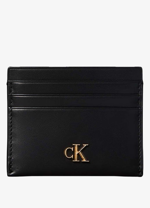 Calvin Klein Pasjeshouder van leer - voorkant zwart