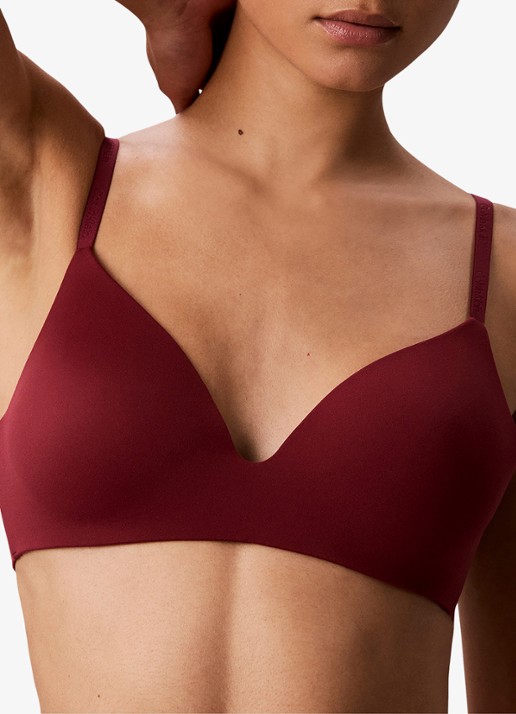 Calvin Klein Perfectly Fit beugelloze plunge T-shirt bh - detail 2 established red-4gj