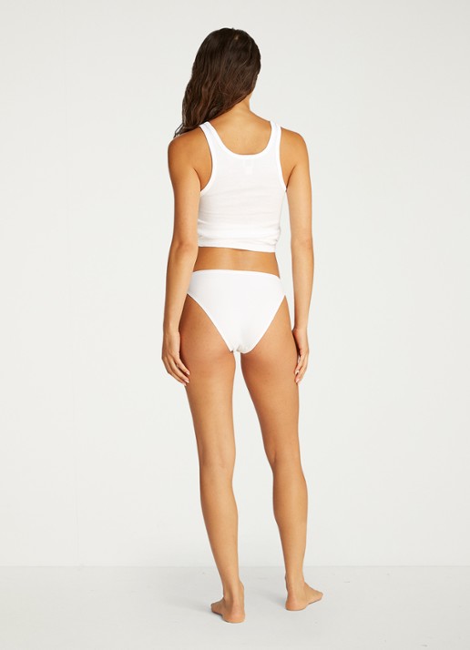 Calvin Klein Perfectly fit slip met logoband - achterkant wit