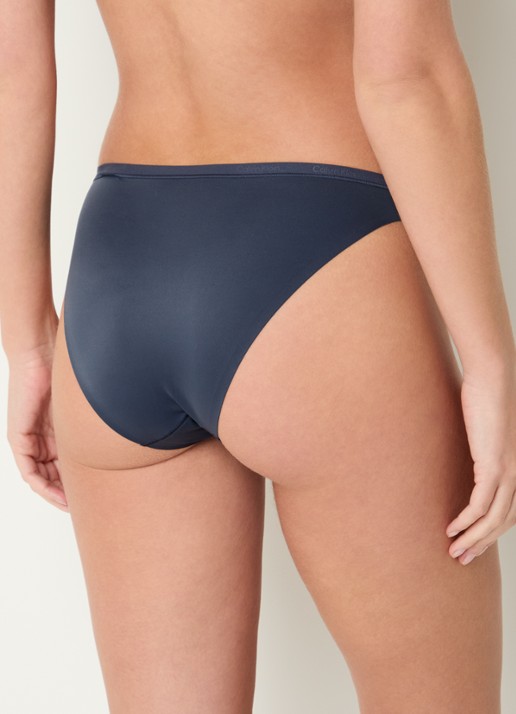 Calvin Klein Perfectly fit slip met logoband - achterkant donkerblauw