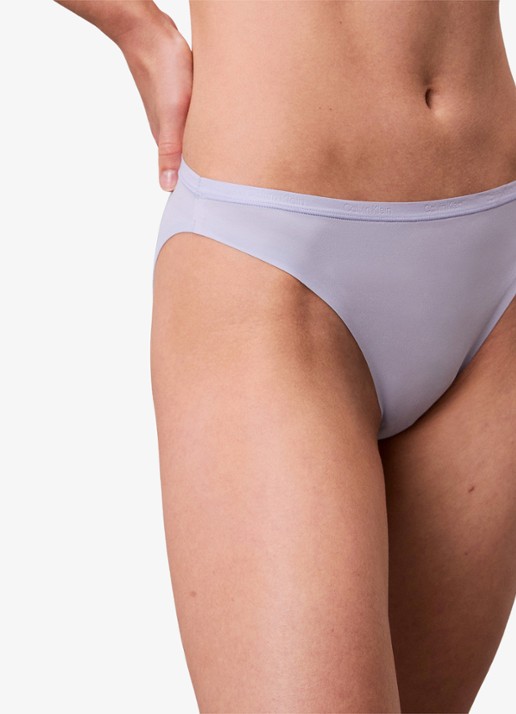 Calvin Klein Perfectly fit slip met logoband - detail 3 lichtblauw