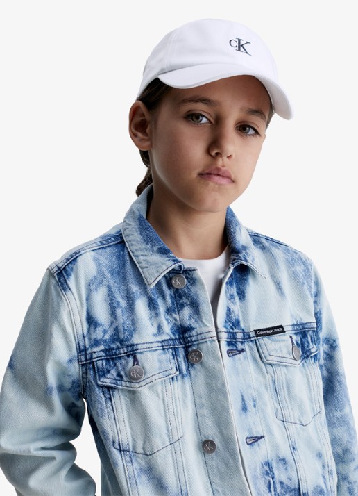 Calvin Klein Pet met logoborduring - voorkant 3 wit