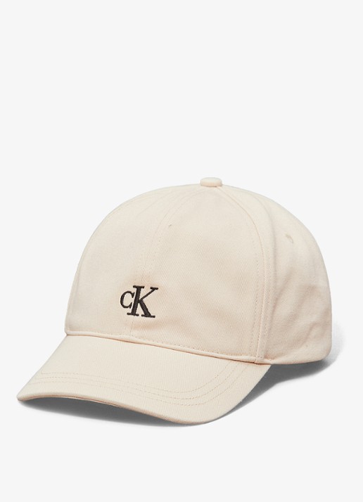Calvin Klein Pet met logoborduring - voorkant taupe