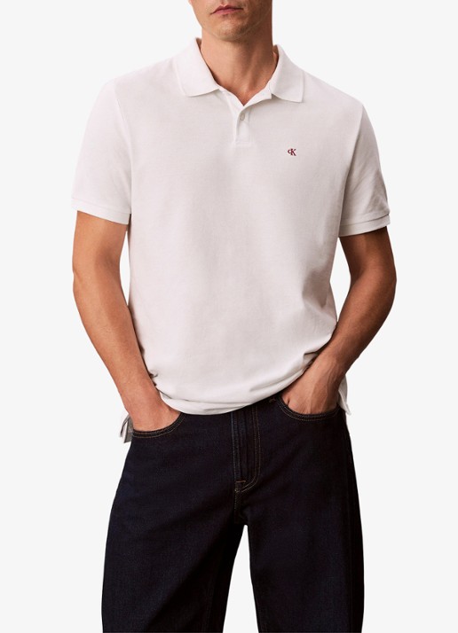 Calvin Klein Polo van piqué katoen met logoborduring