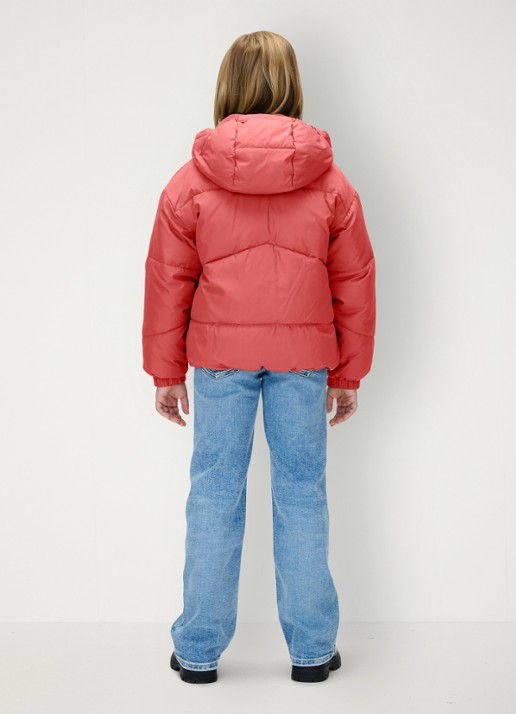 Calvin Klein Puffer jack met steekzakken - achterkant 3 roze