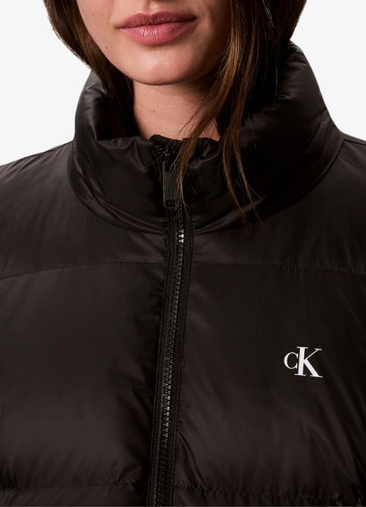 Calvin Klein Puffer jas met logo - detail 4 zwart