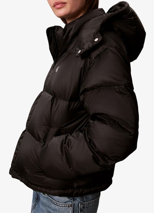 Calvin Klein Puffer jas met logo - detail 5 zwart