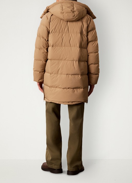 Calvin Klein Puffer jas met logo - achterkant 5 zand
