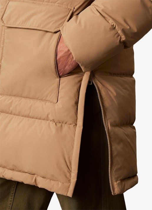 Calvin Klein Puffer jas met logo - detail 3 zand