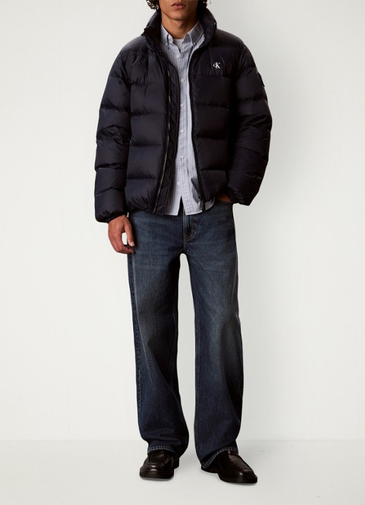 Calvin Klein Puffer jas met logo - voorkant 2 dark sapphire-cef