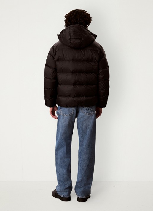 Calvin Klein Puffer jas met logo - achterkant 5 zwart