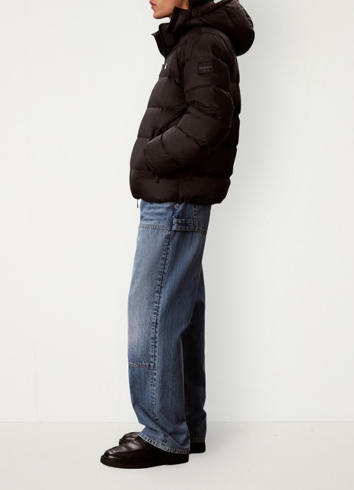 Calvin Klein Puffer jas met logo - detail 3 zwart