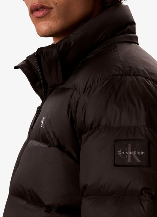 Calvin Klein Puffer jas met logo - detail 4 zwart