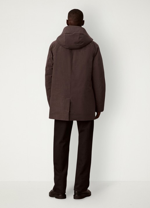 Calvin Klein Puffer jas met uitneembare voering - achterkant 7 bruin