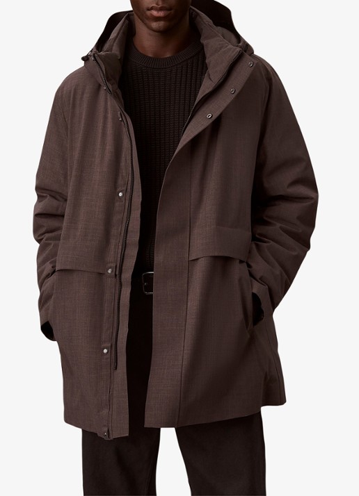 Calvin Klein Puffer jas met uitneembare voering - detail 3 bruin