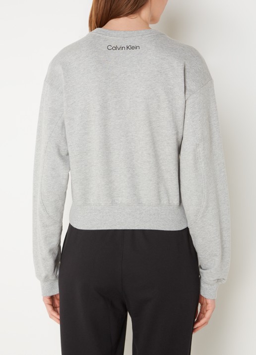 Calvin Klein Pyjama sweatshirt met logo - achterkant 4 grijsmele