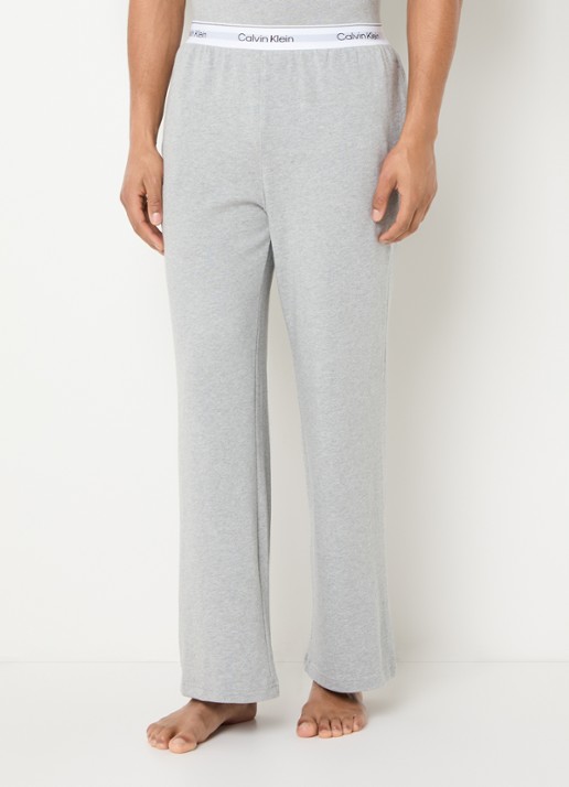 Calvin Klein Pyjamabroek met logoband - detail lichtgrijs